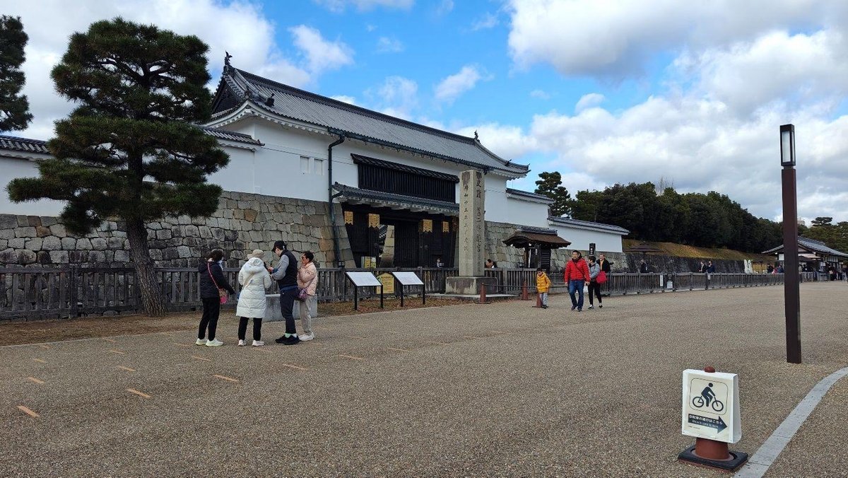 Historic building with visitors