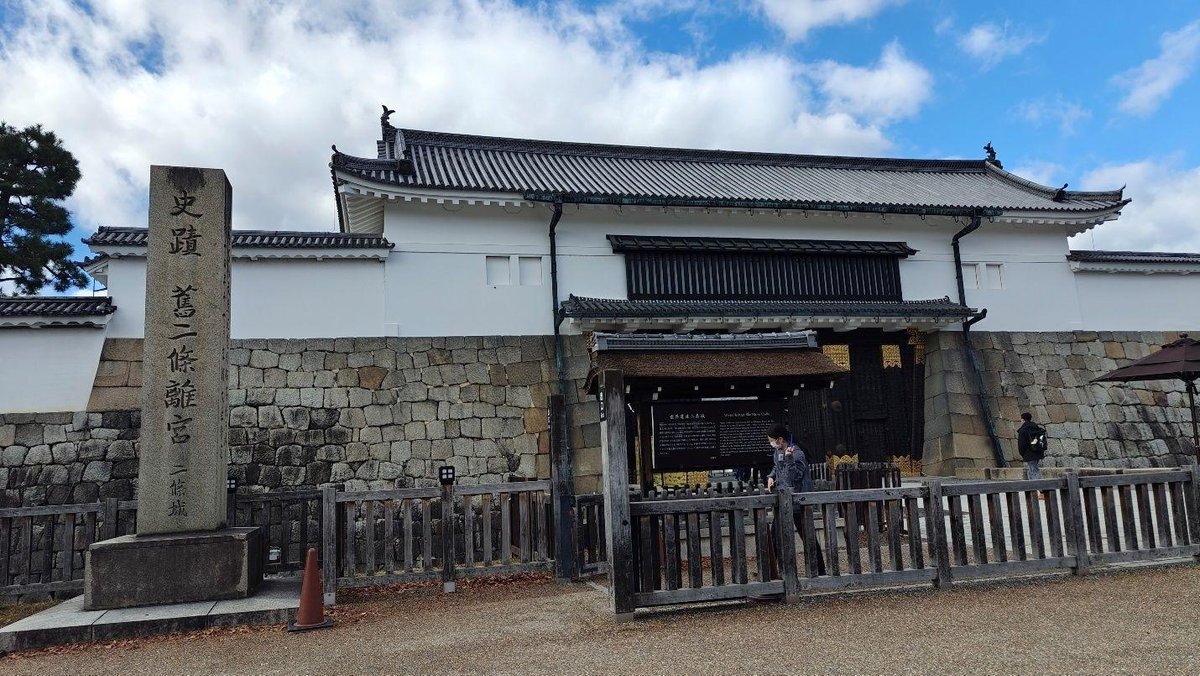 Historic castle gate under blue sky
