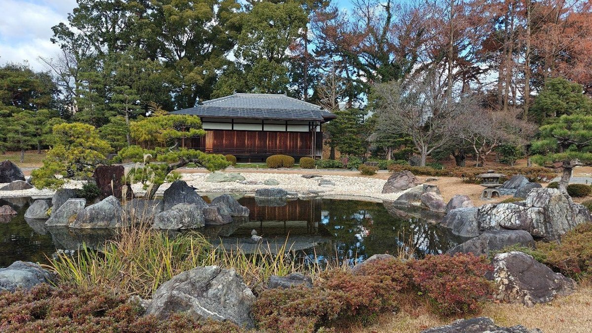 Serene Japanese garden with pond