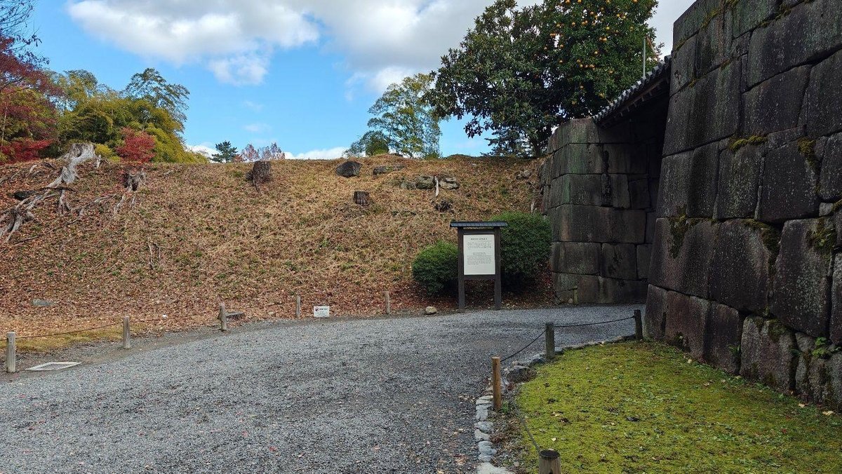 Stone wall with greenery and blue sky