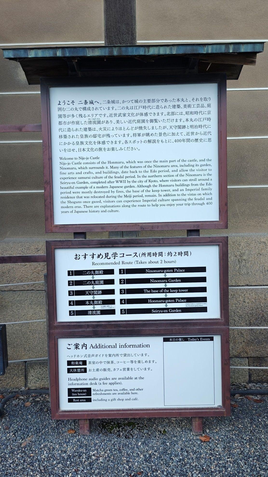 Text-heavy informational signboard