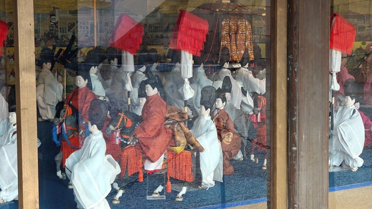 Traditional dolls in ceremonial display