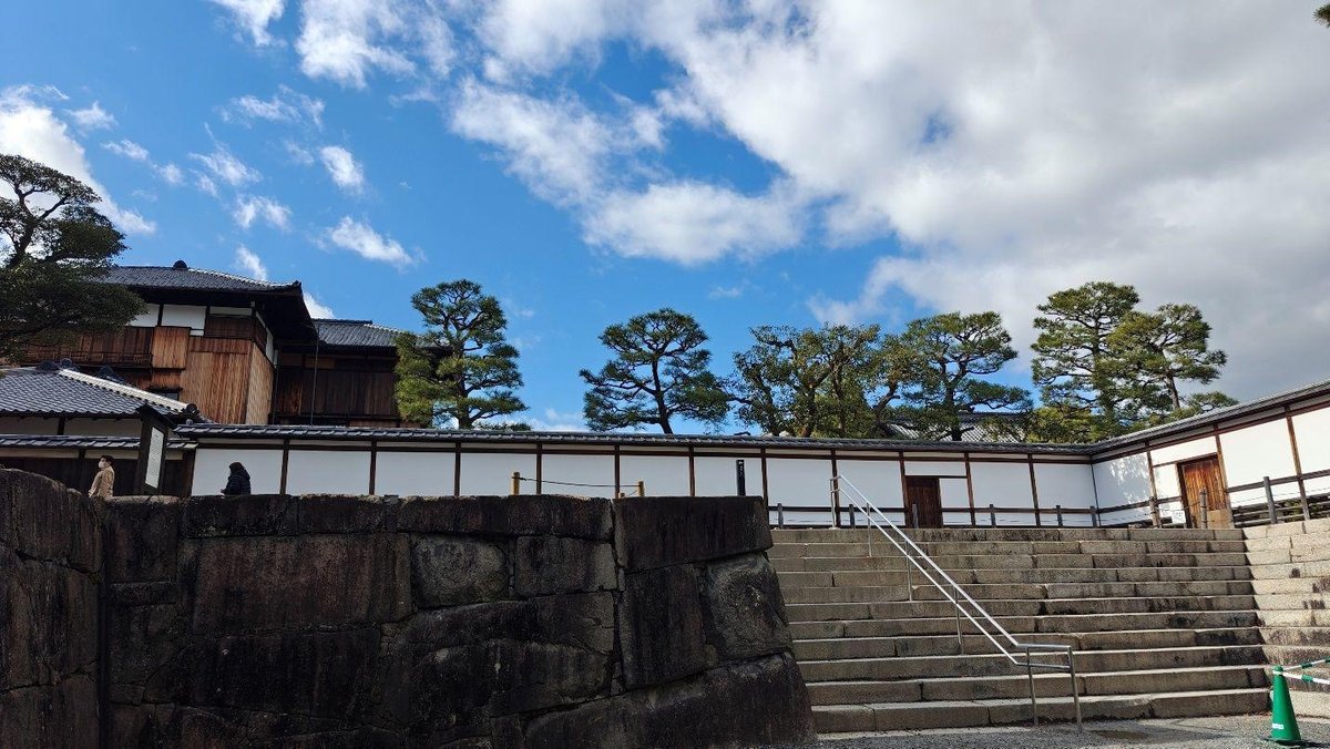 Traditional Japanese architecture and trees