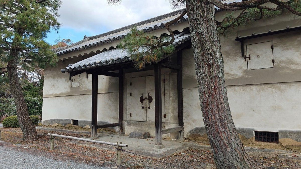 Traditional Japanese building and trees