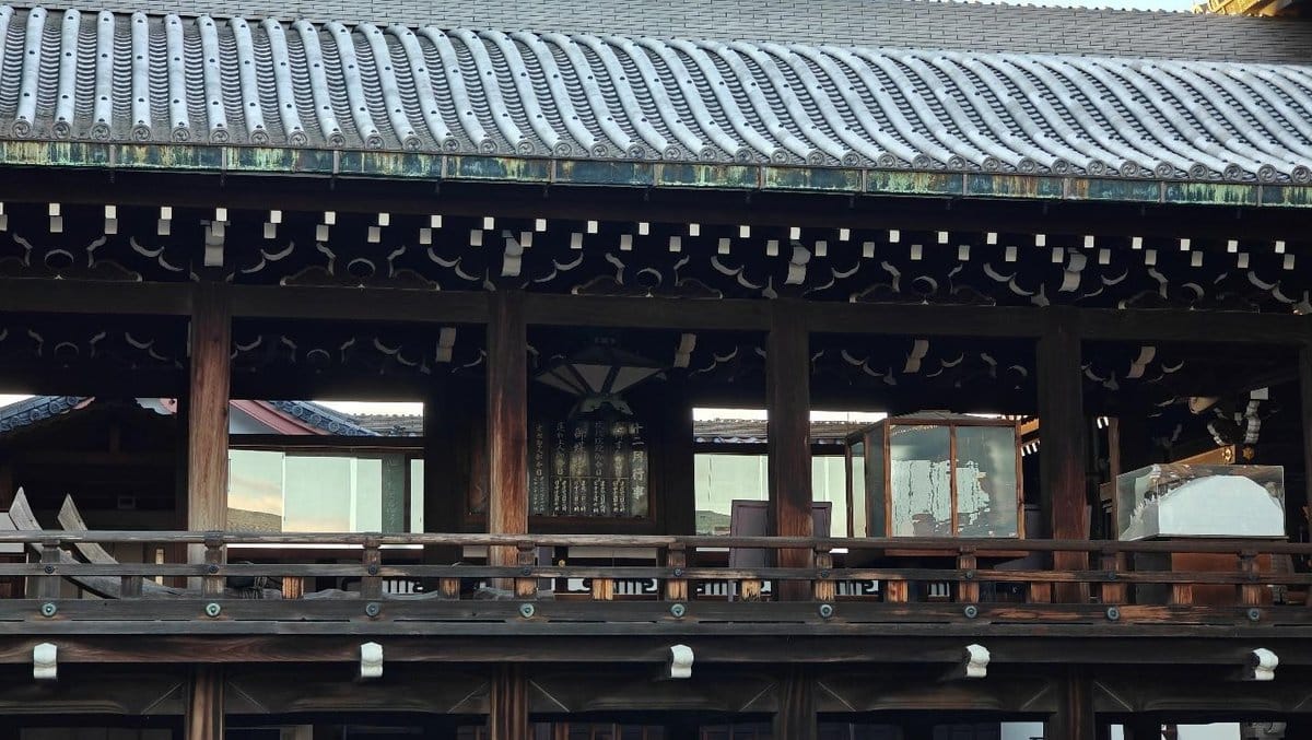 Traditional wooden structure with ornate tile roof