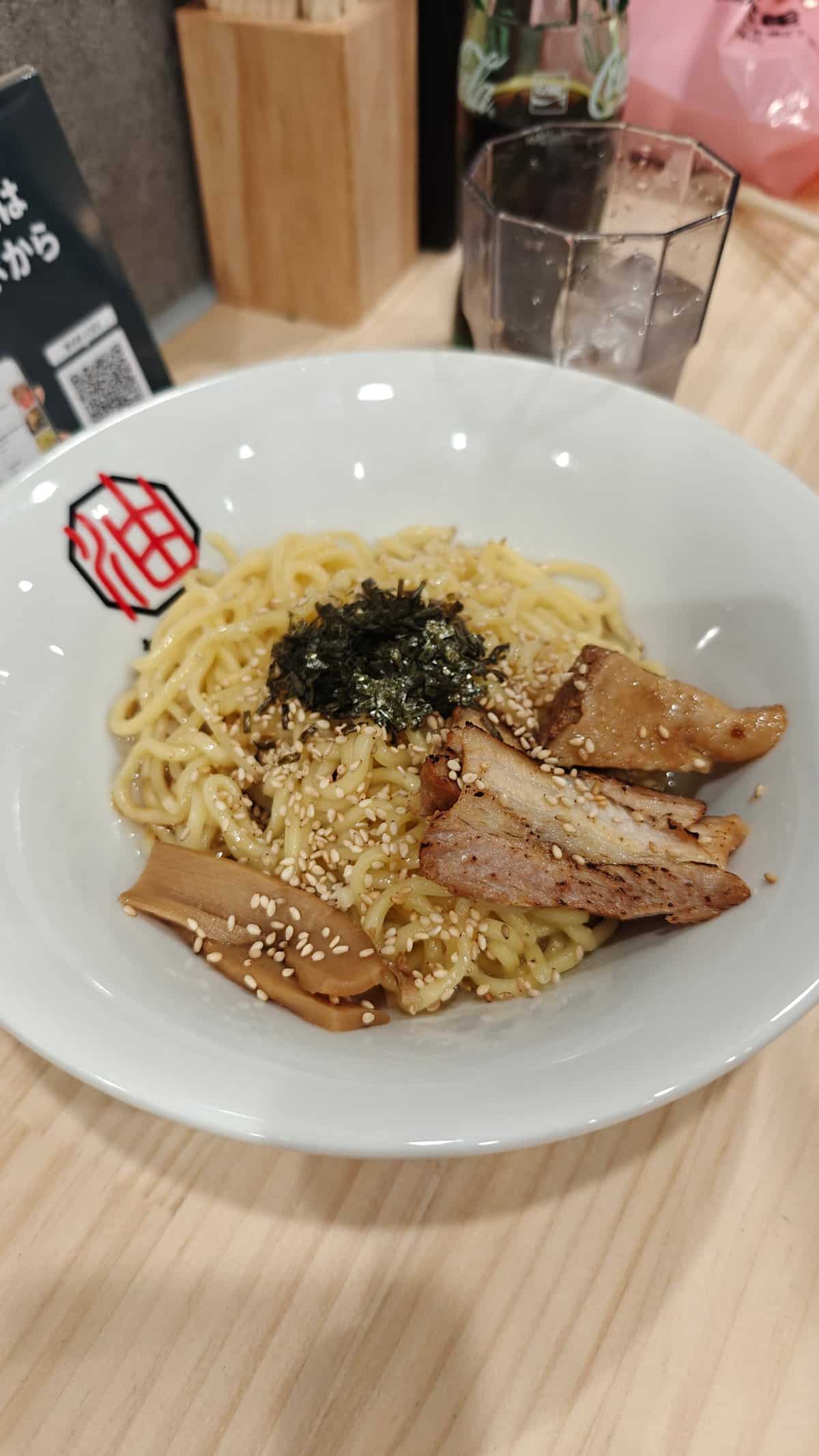 Abura soba noodle bowl