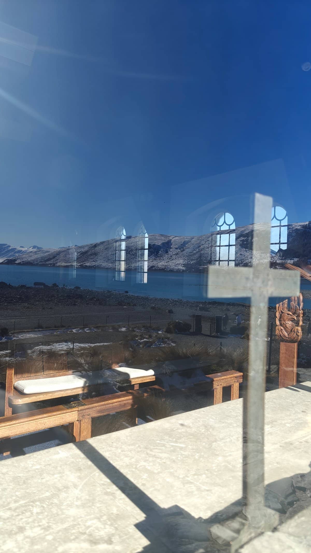 Altar window lake vista