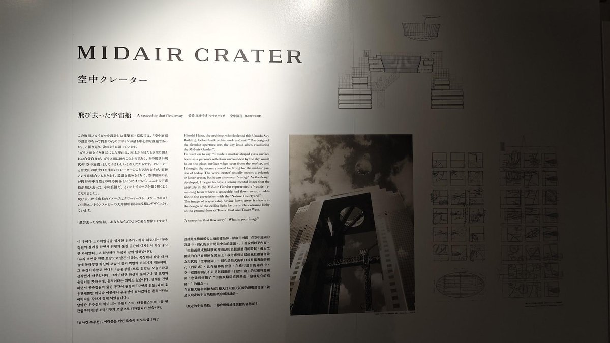 Architectural display board with text