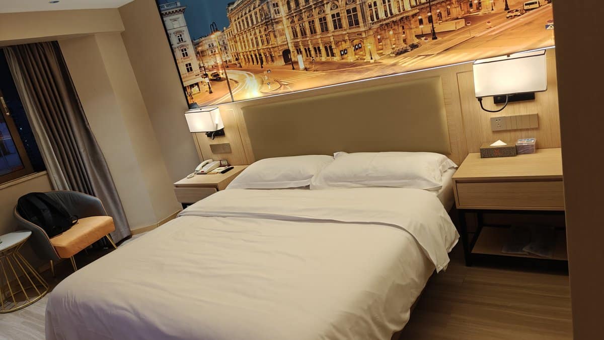 Bed with Vienna Opera mural