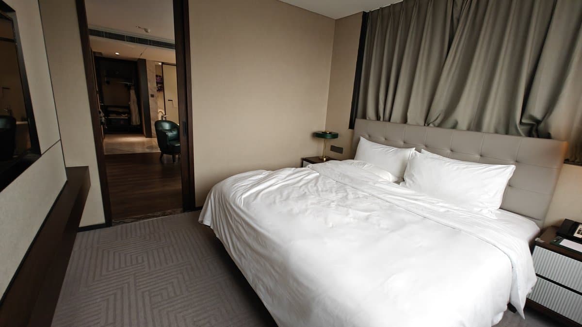 Bedroom wide angle living beyond
