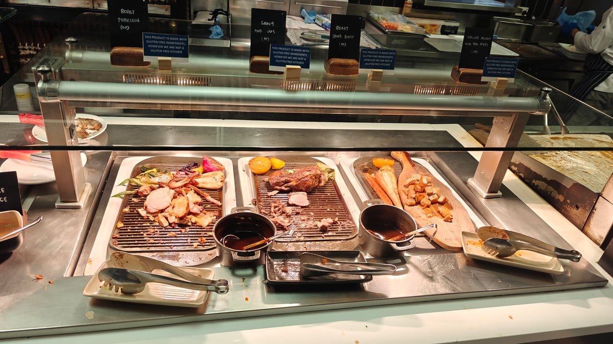 Carvery roast meats station