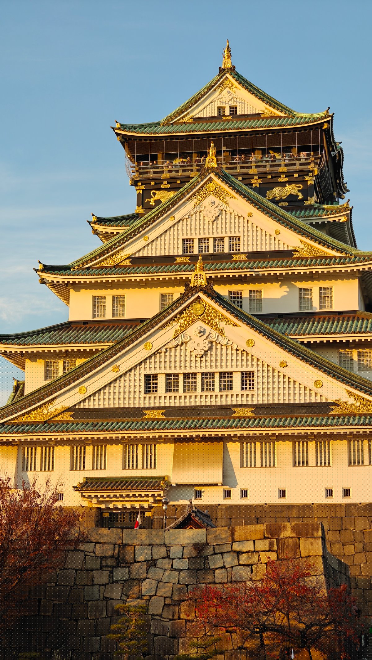 Castle side angle at golden hour