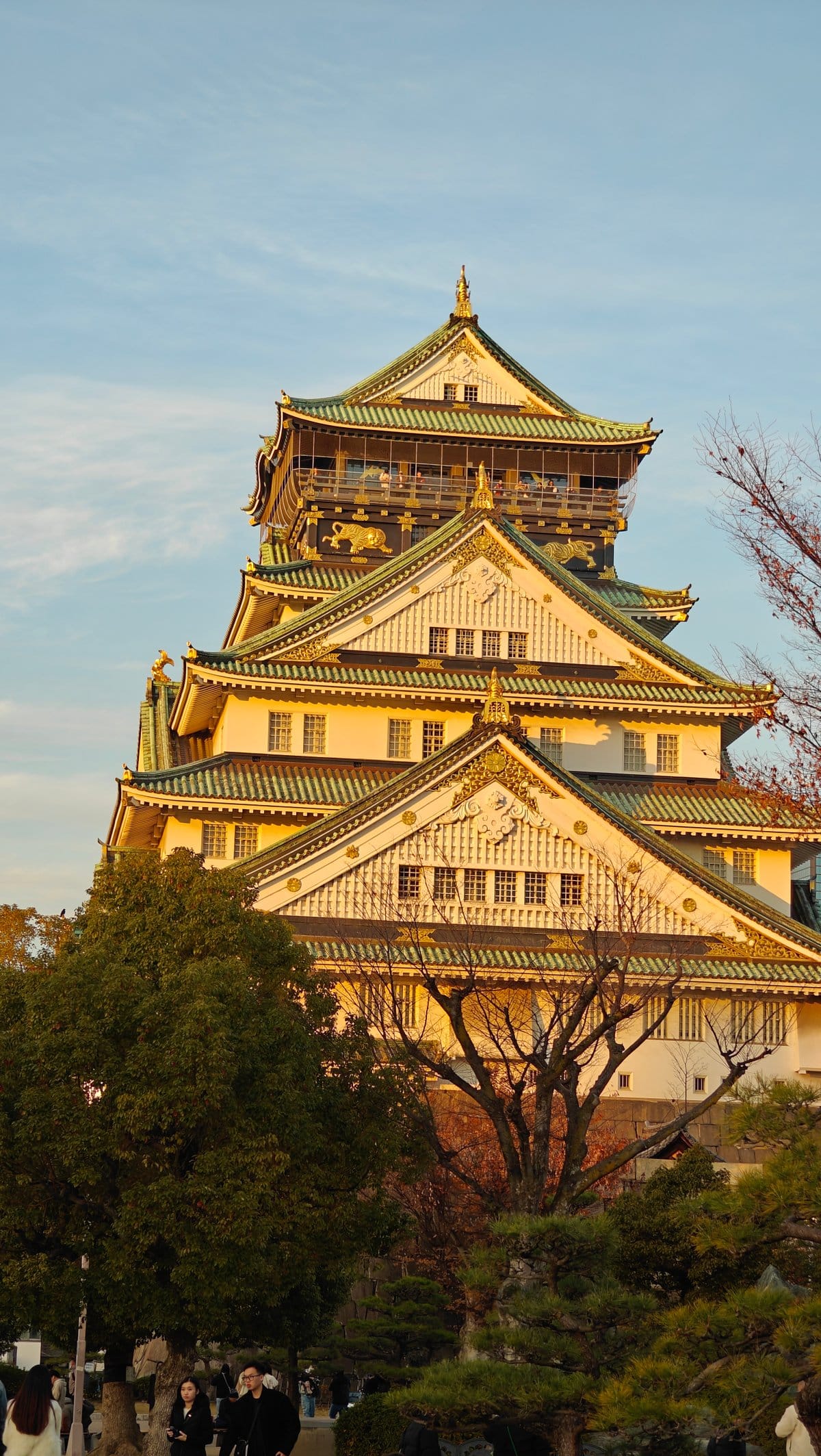 Castle tower in golden hour light