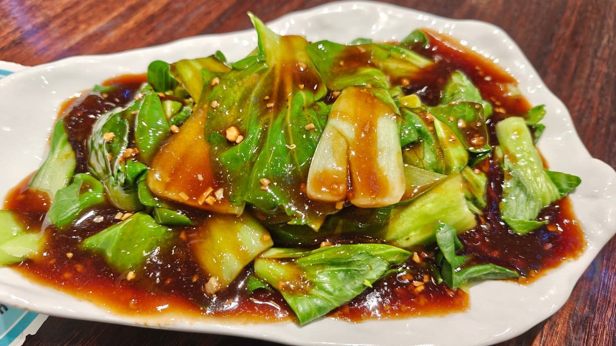 Chilli soy greens at Ancestral