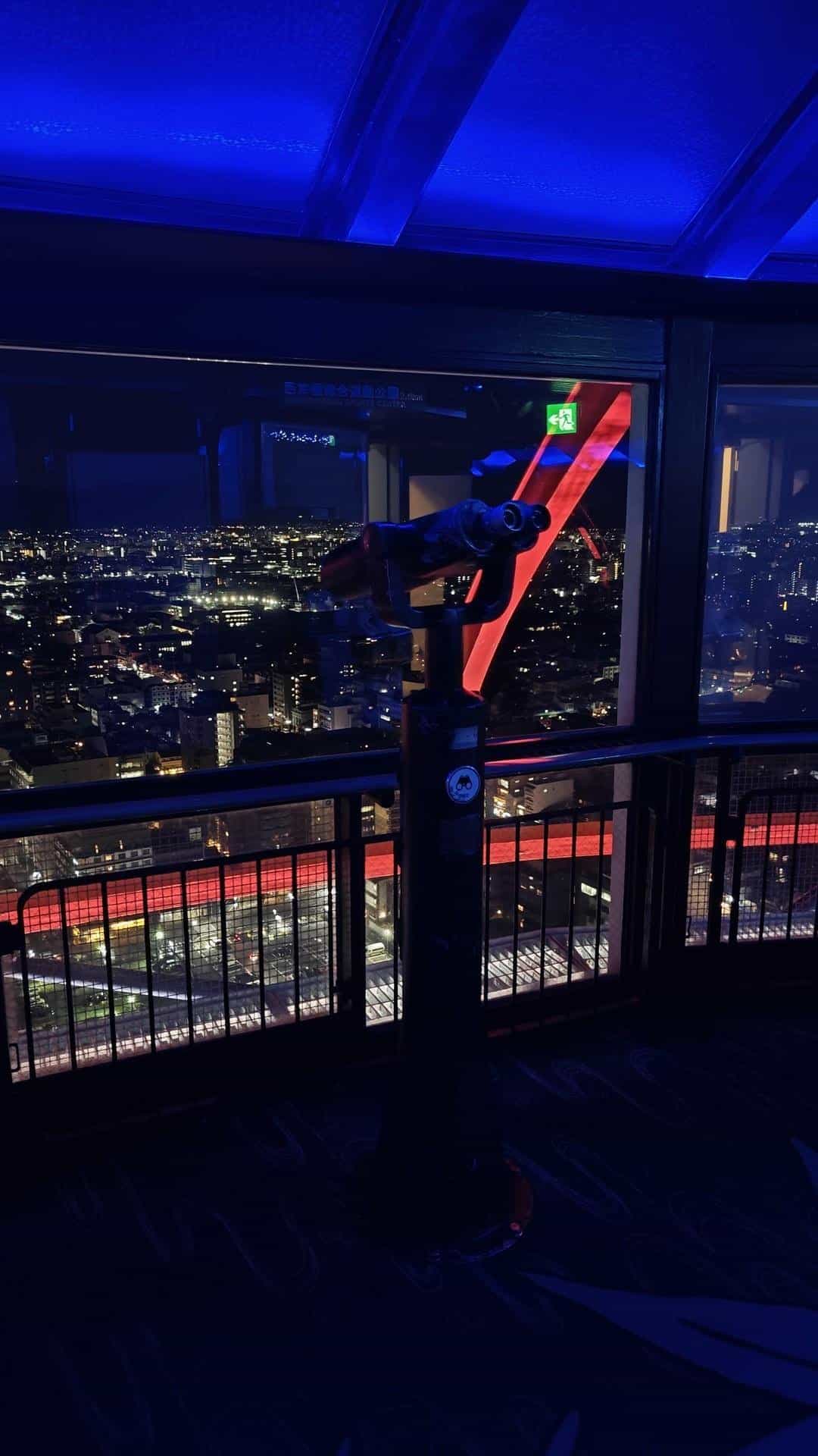City skyline view from observation deck