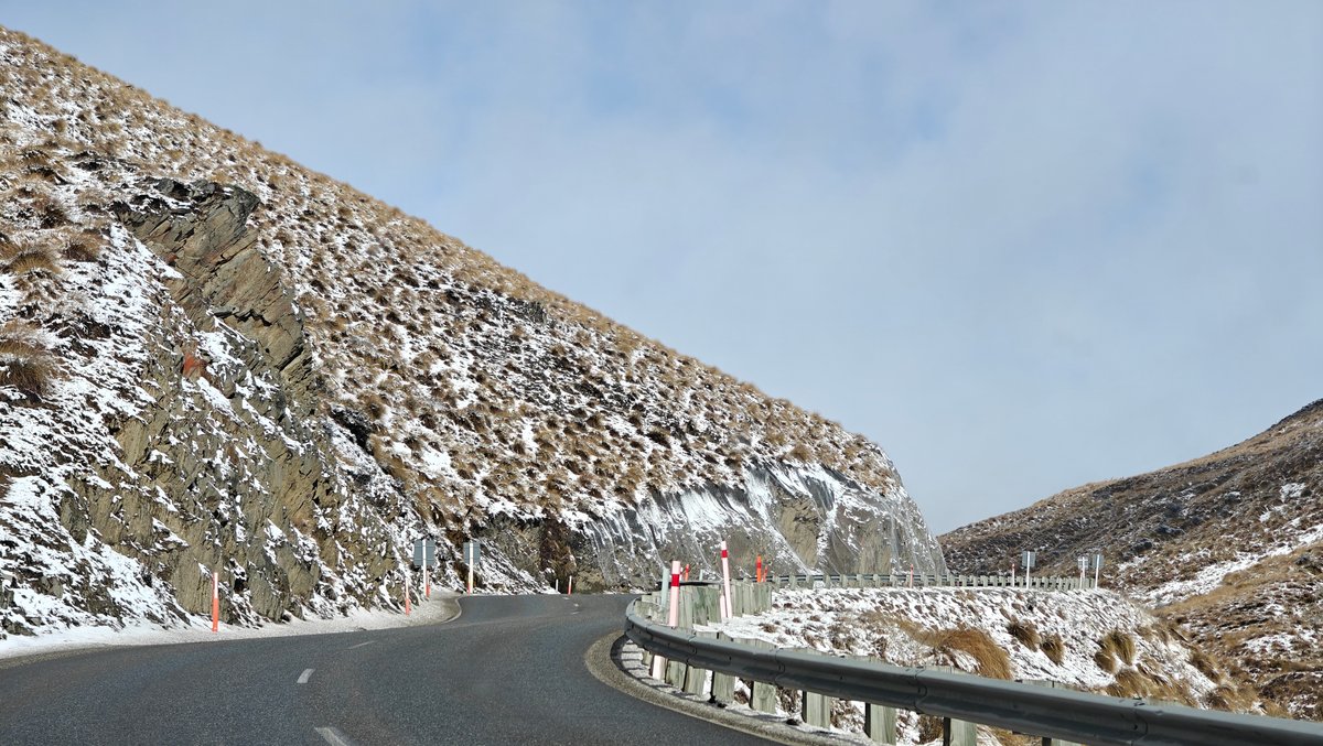 Climbing snow-covered hills by car