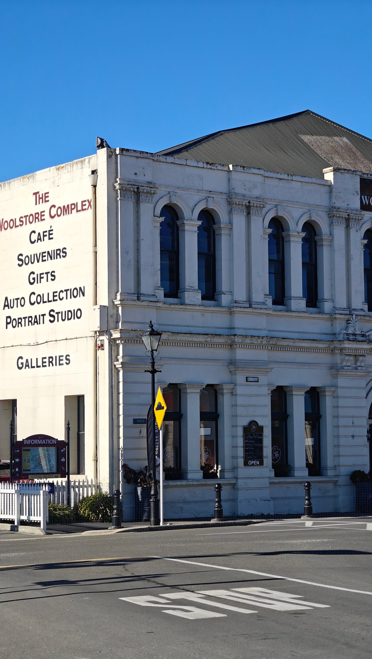 Corner view of the Woolstore Complex heritage building
