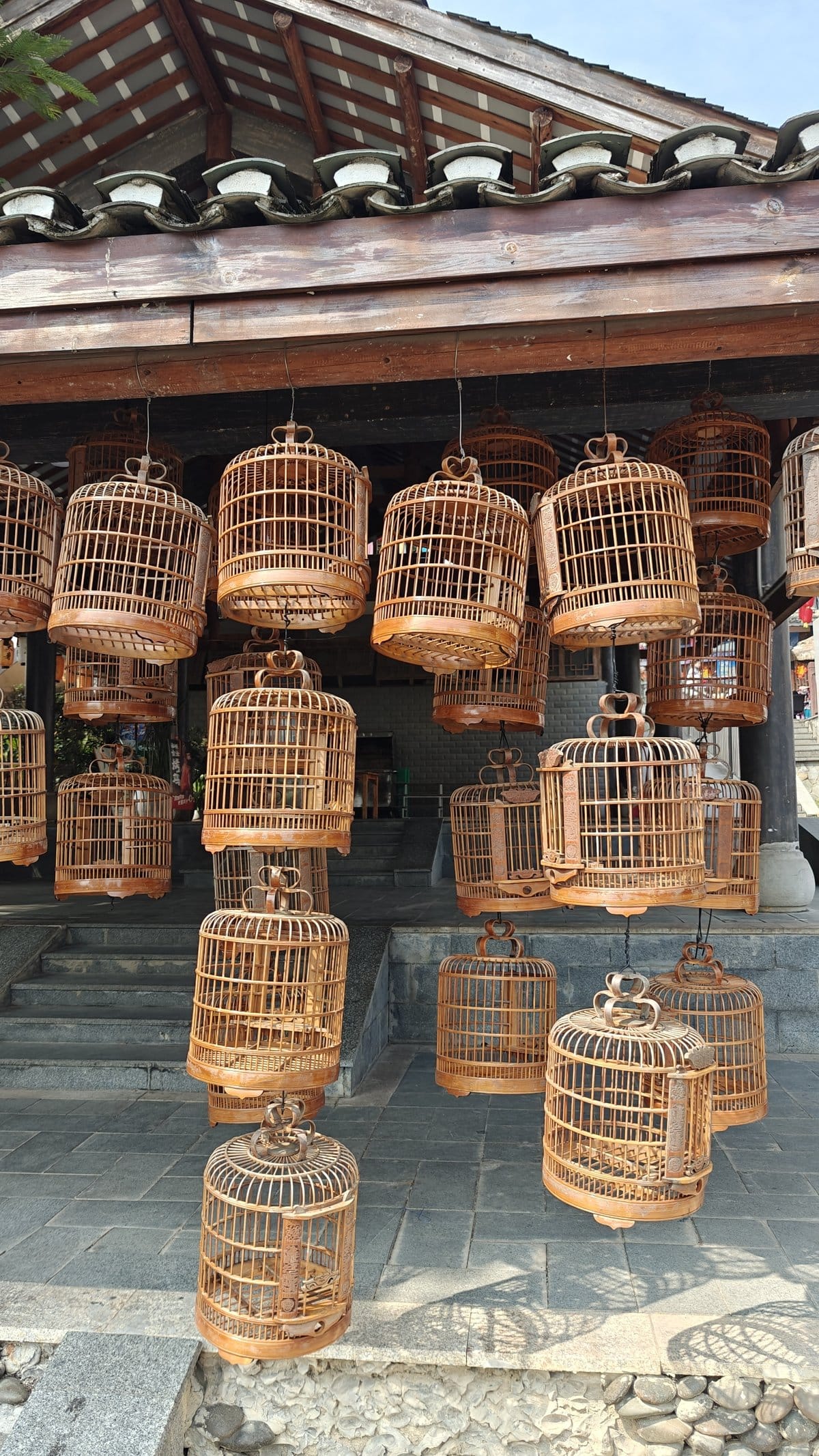 Decorative bamboo bird cages