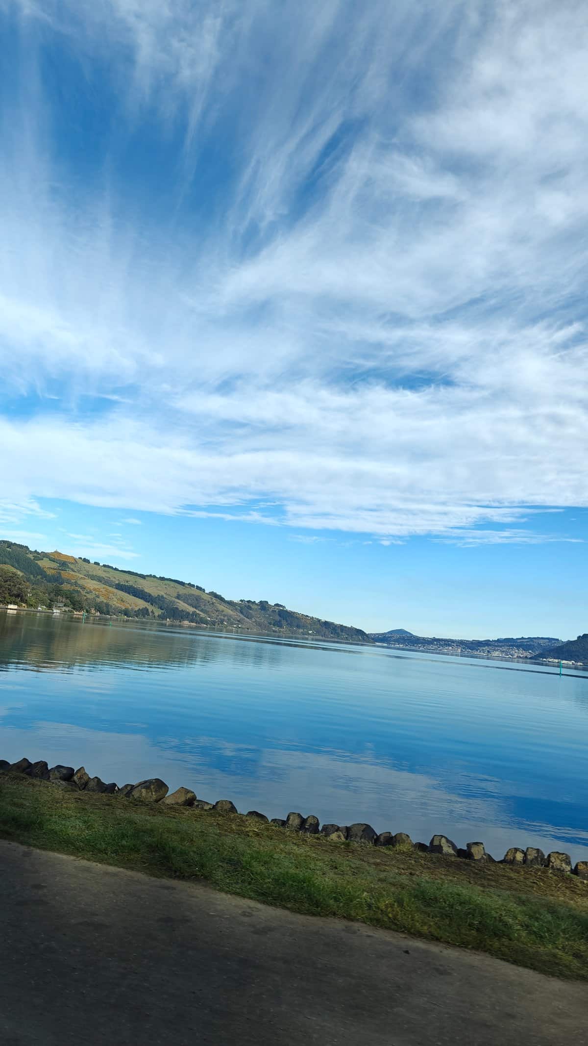 Establishing shot of the drive out along the