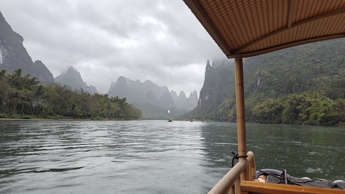 Final misty valley from the raft