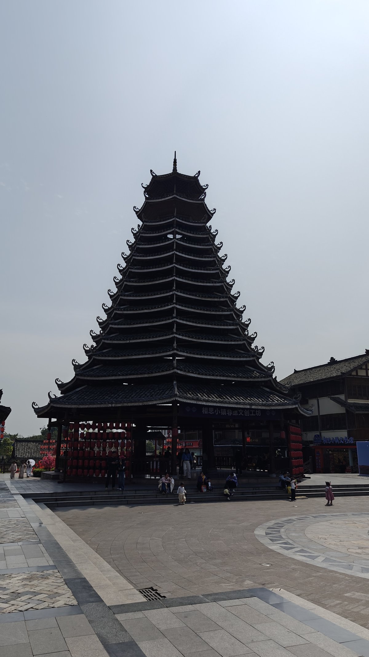 Full drum tower and plaza
