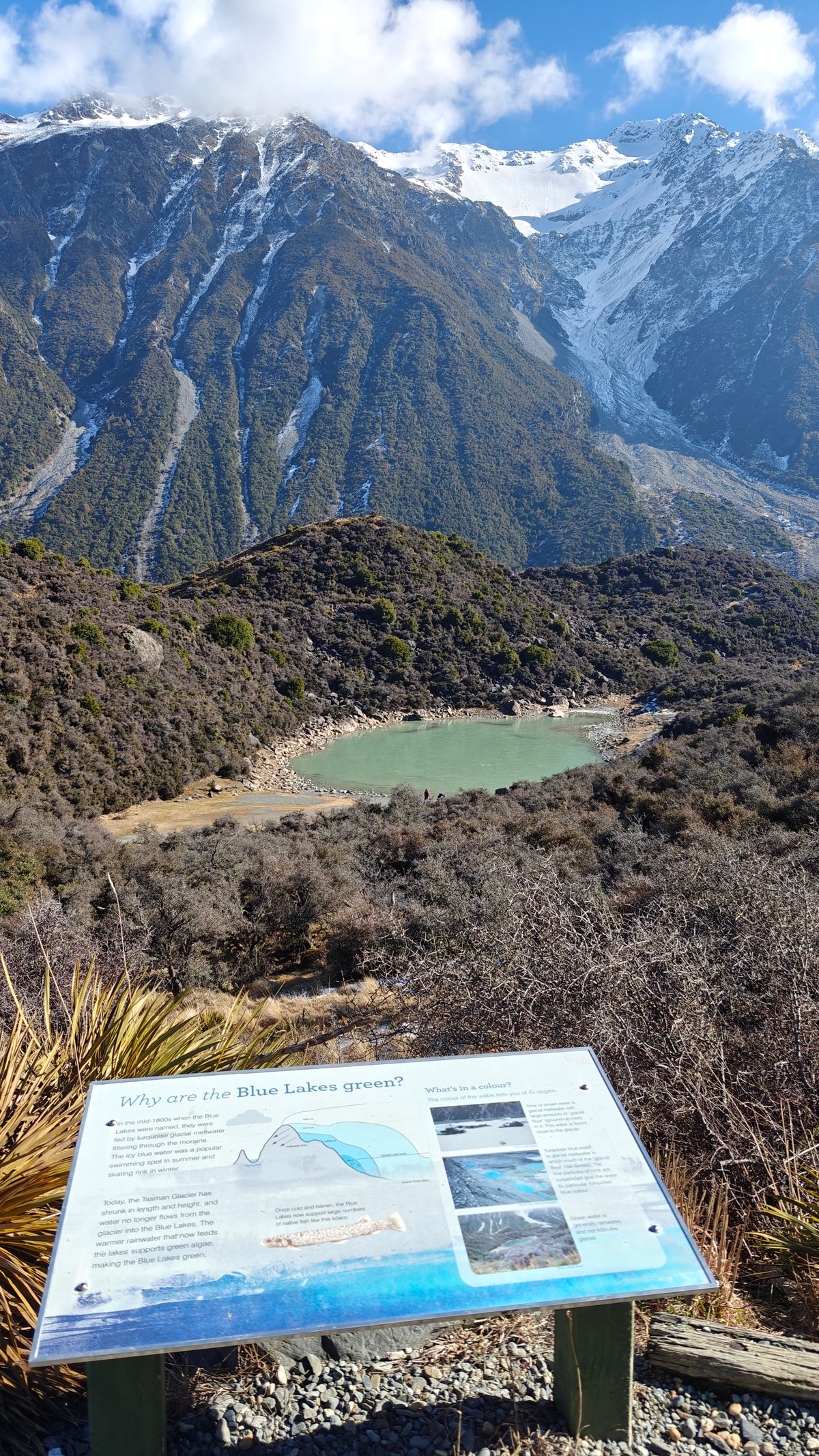 Green Blue Lake tarn from moraine top