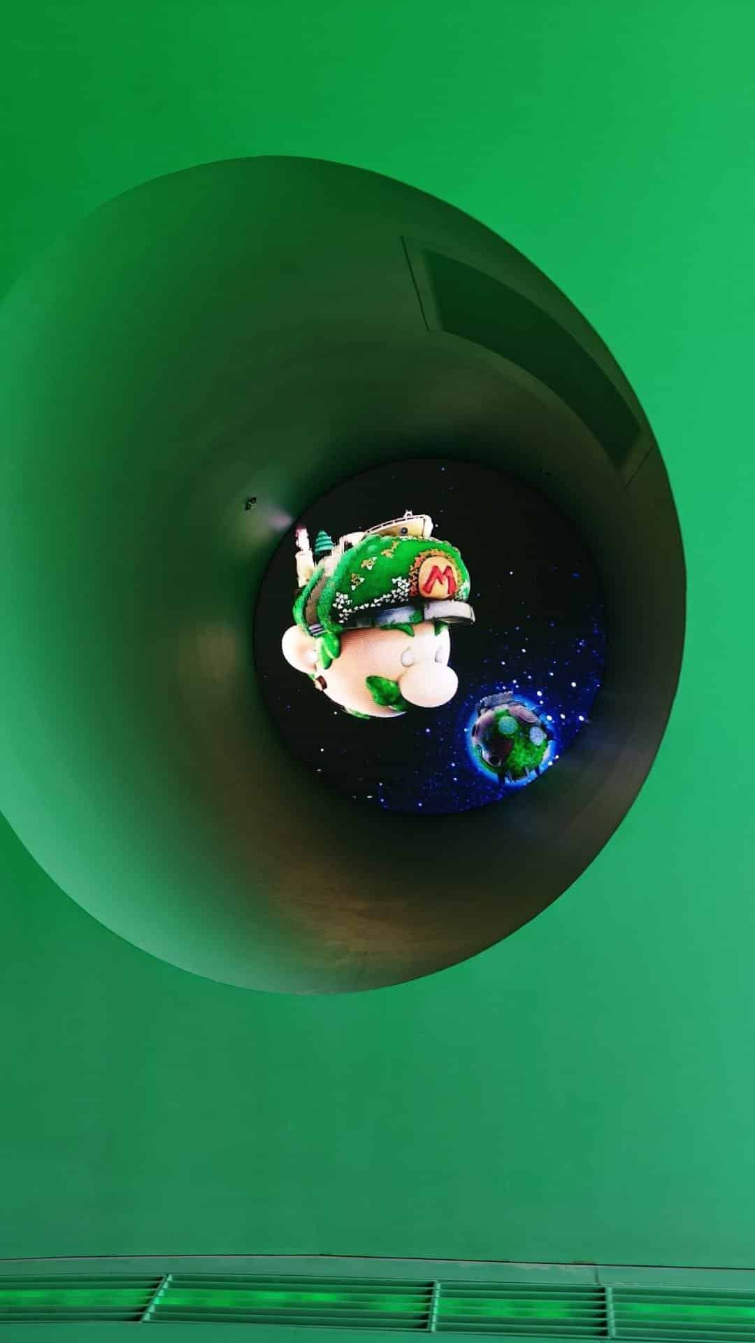 Green tunnel with animated character