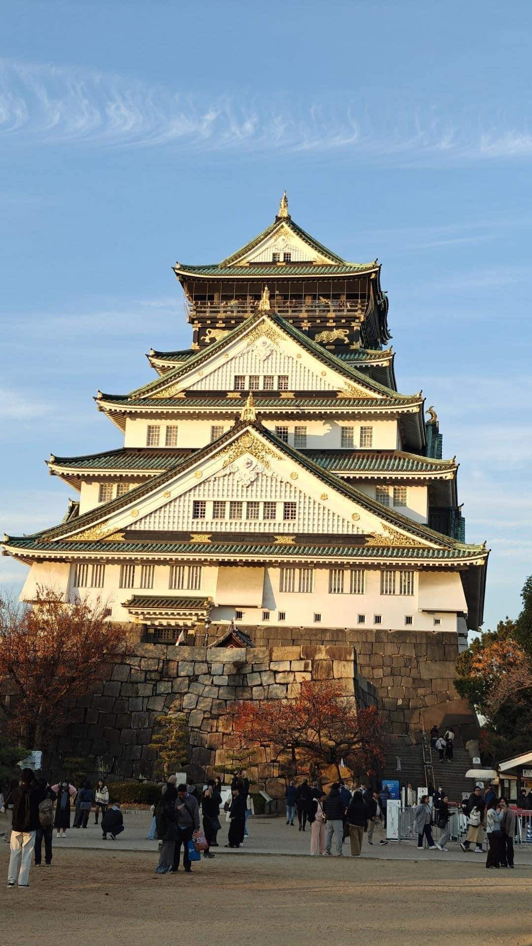 Historic castle with visitors