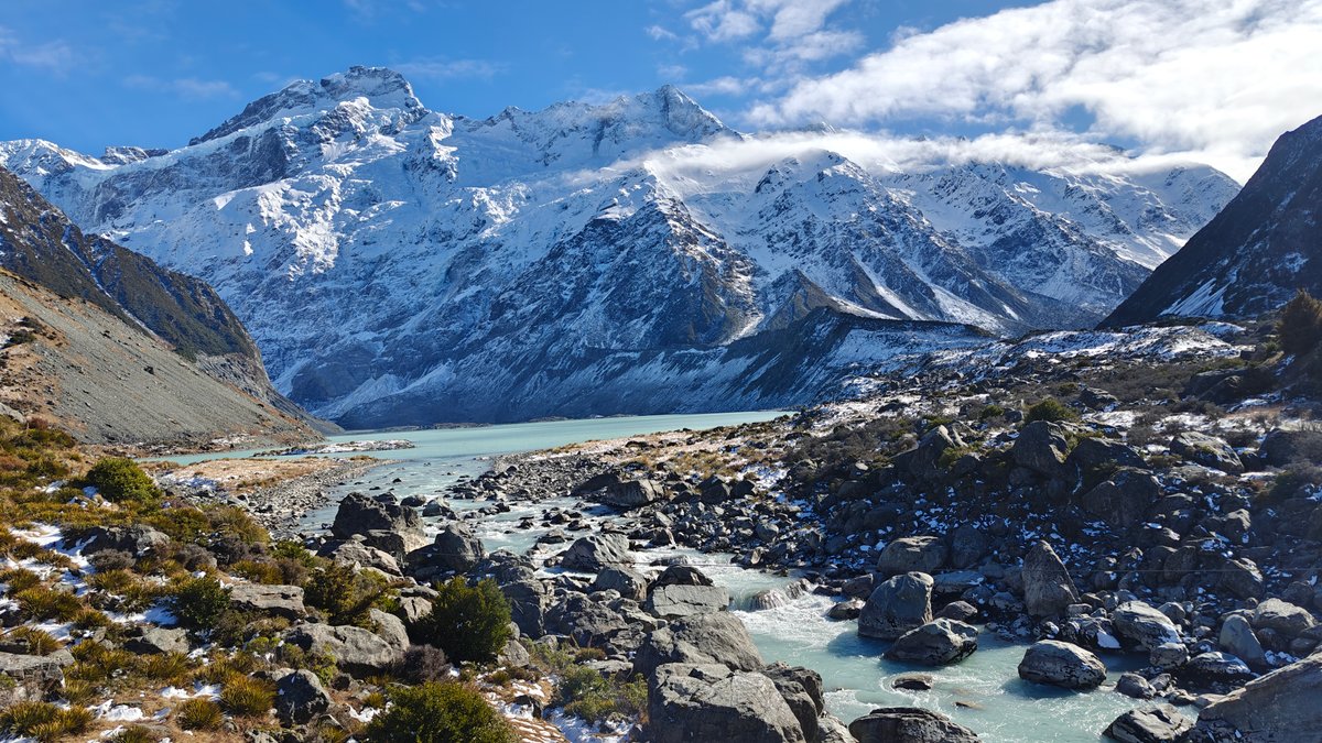 Hooker River snow peaks