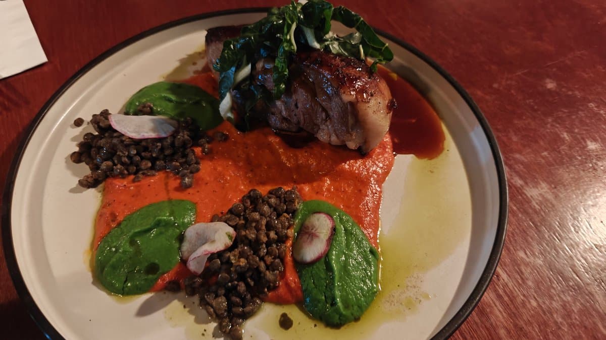 Lamb rump main course