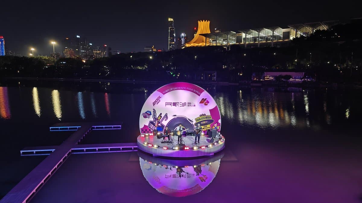 Live music on floating stage