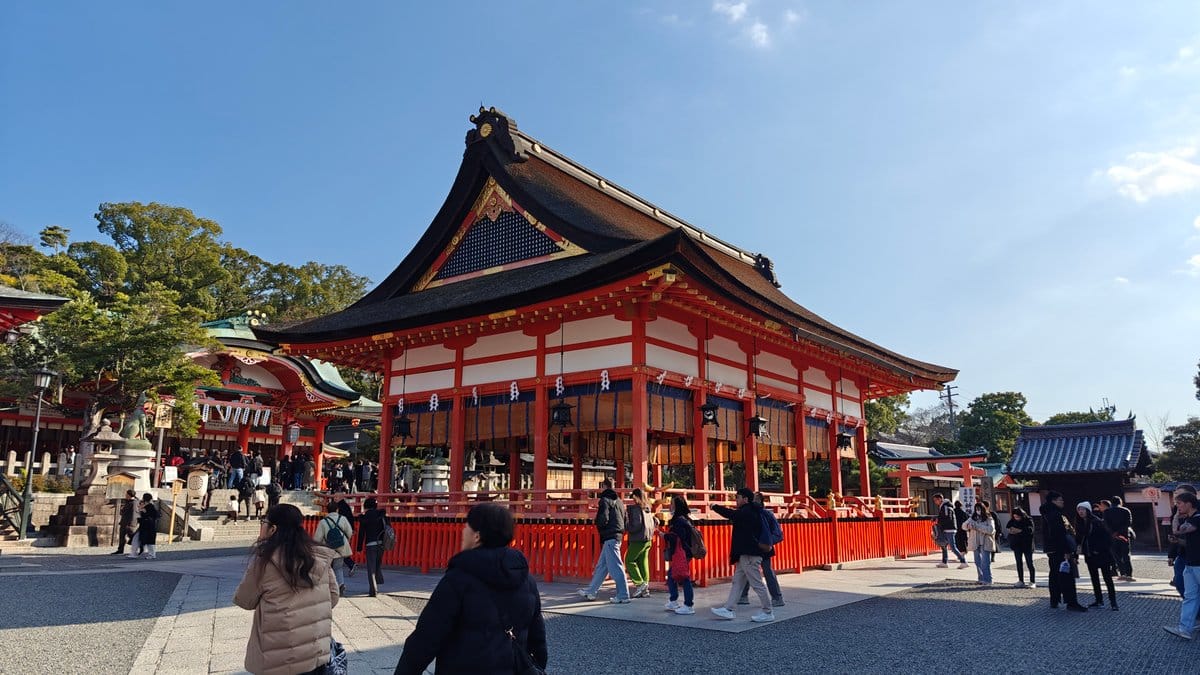 Main worship hall with visitors