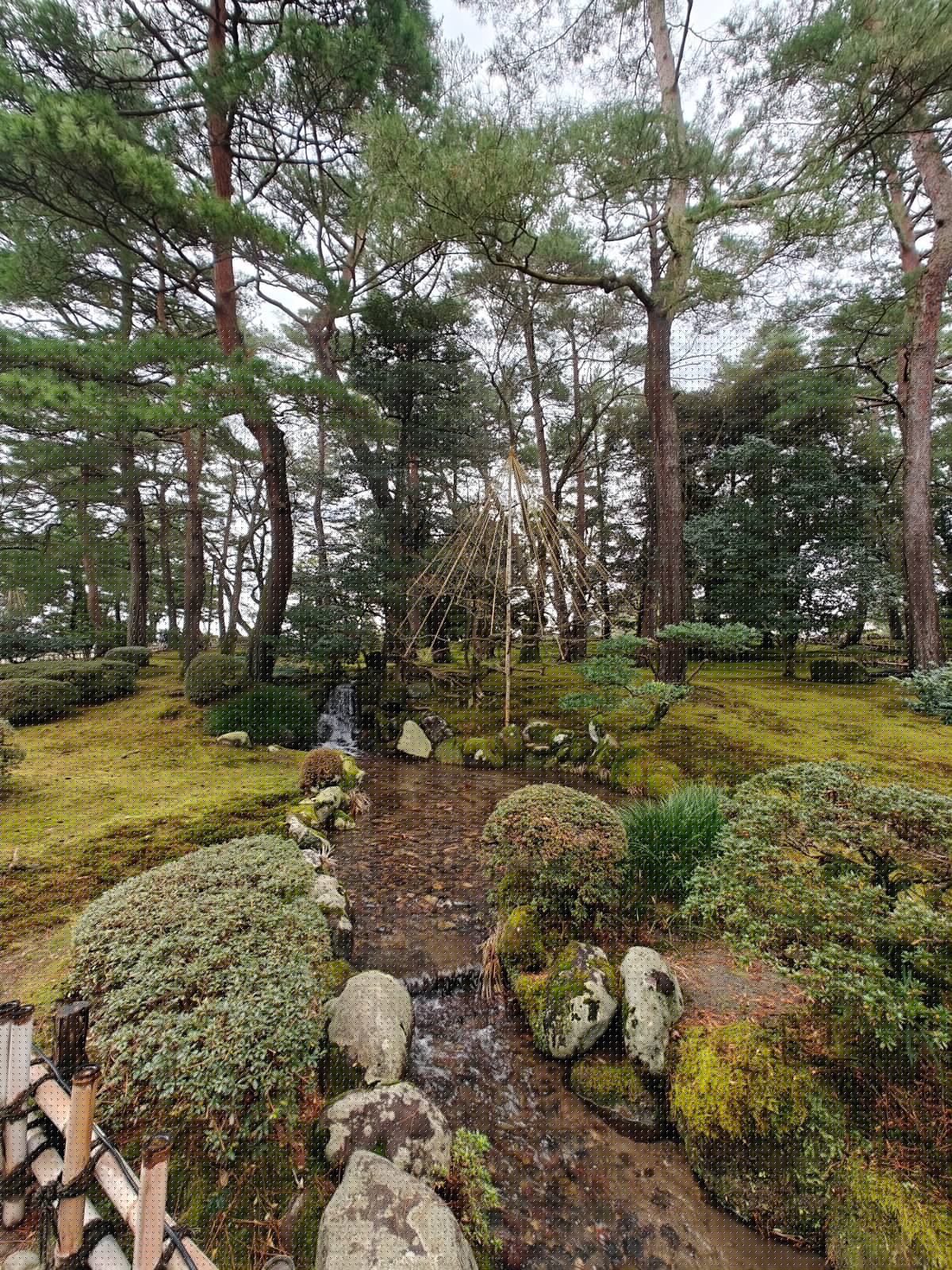 Meandering garden stream yukitsuri