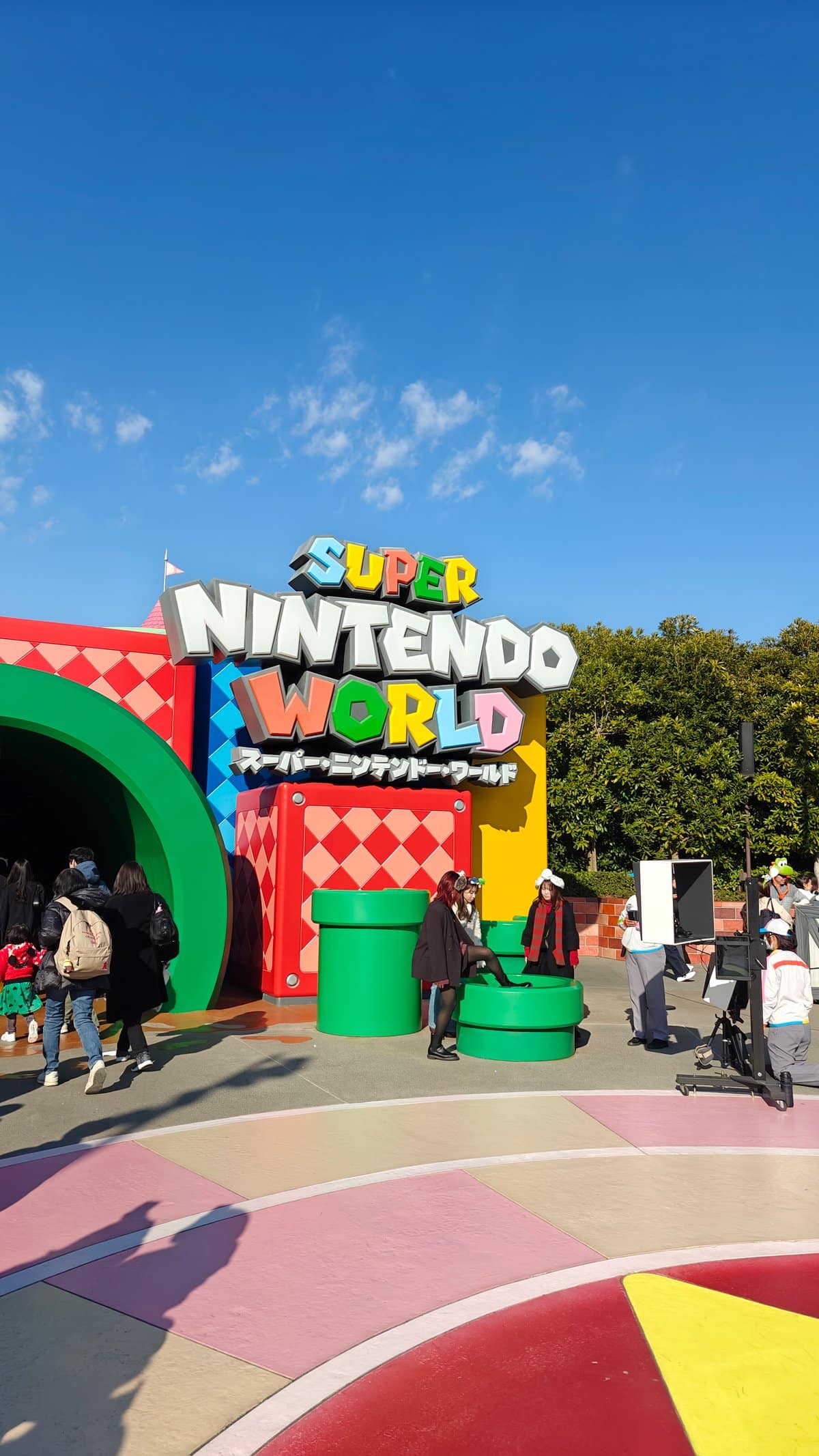 Nintendo World entrance pipes