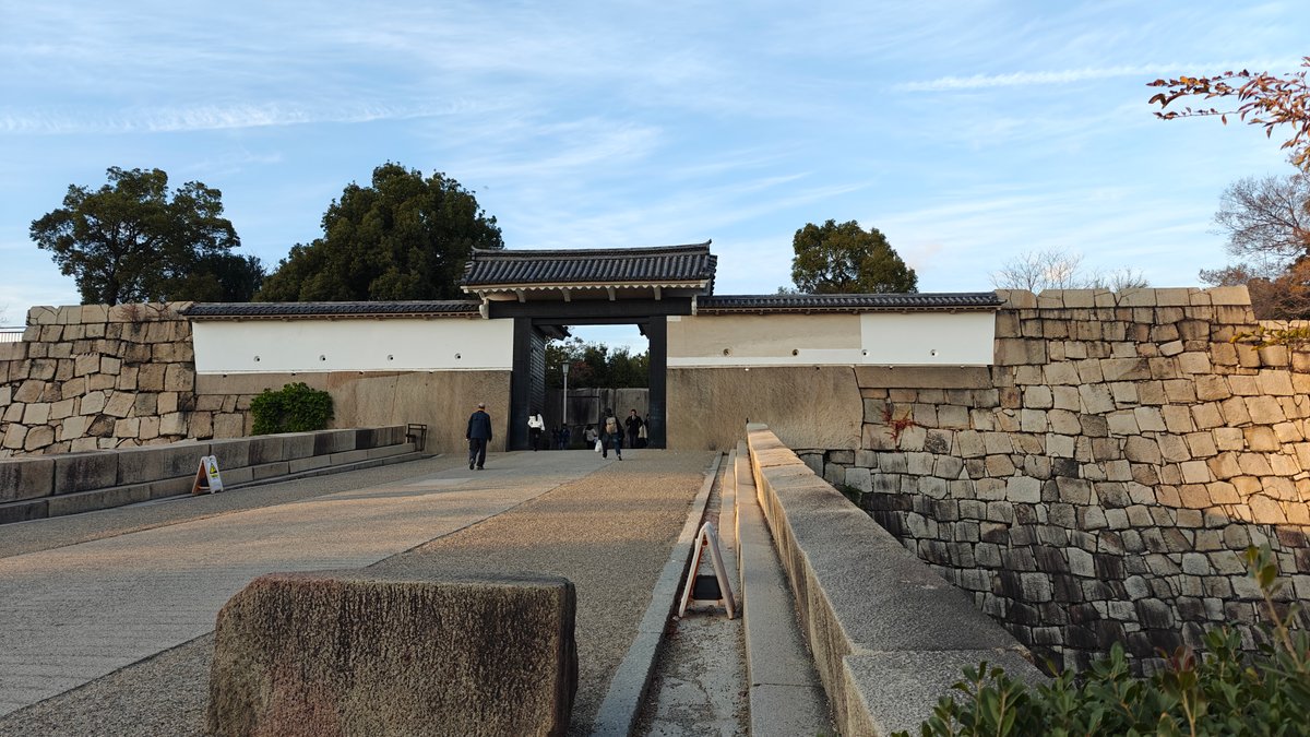 Osaka Castle gate entrance bridge