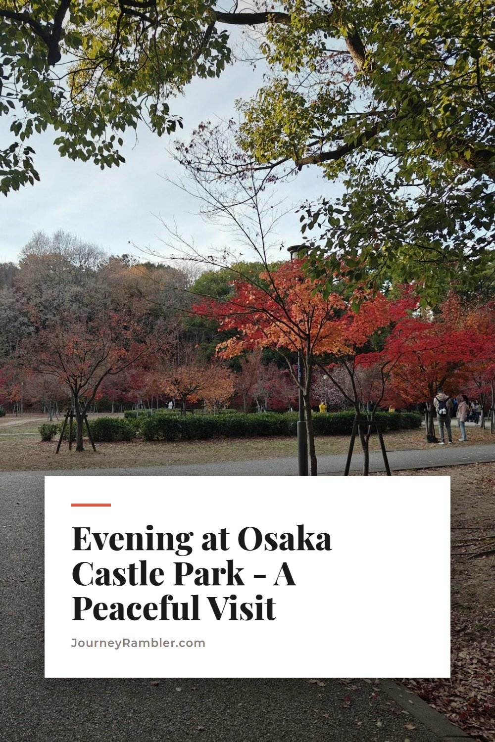 Osaka Castle Park in the Evening Was Peaceful