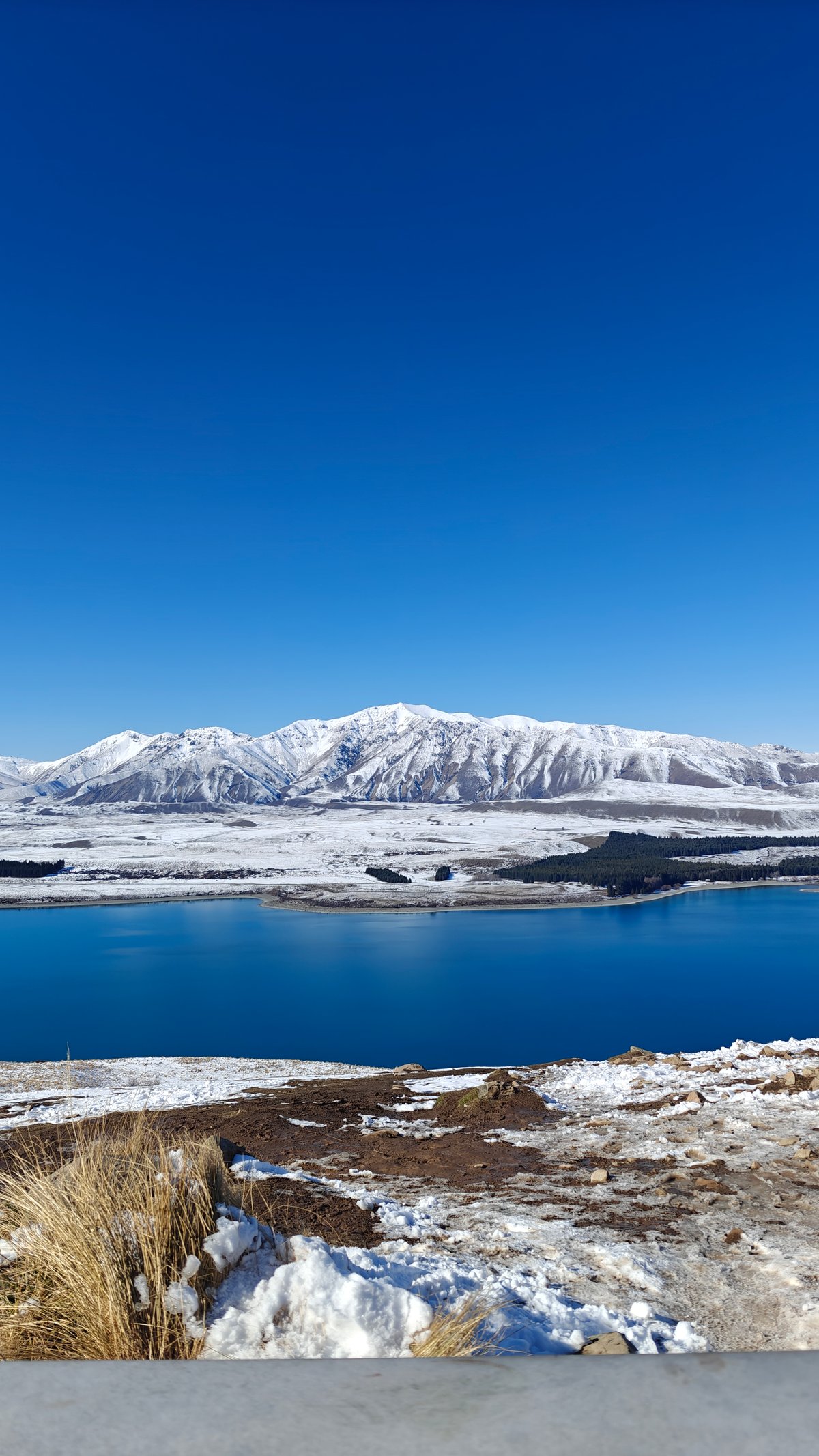 Panorama of Alps above Lake Tekapo