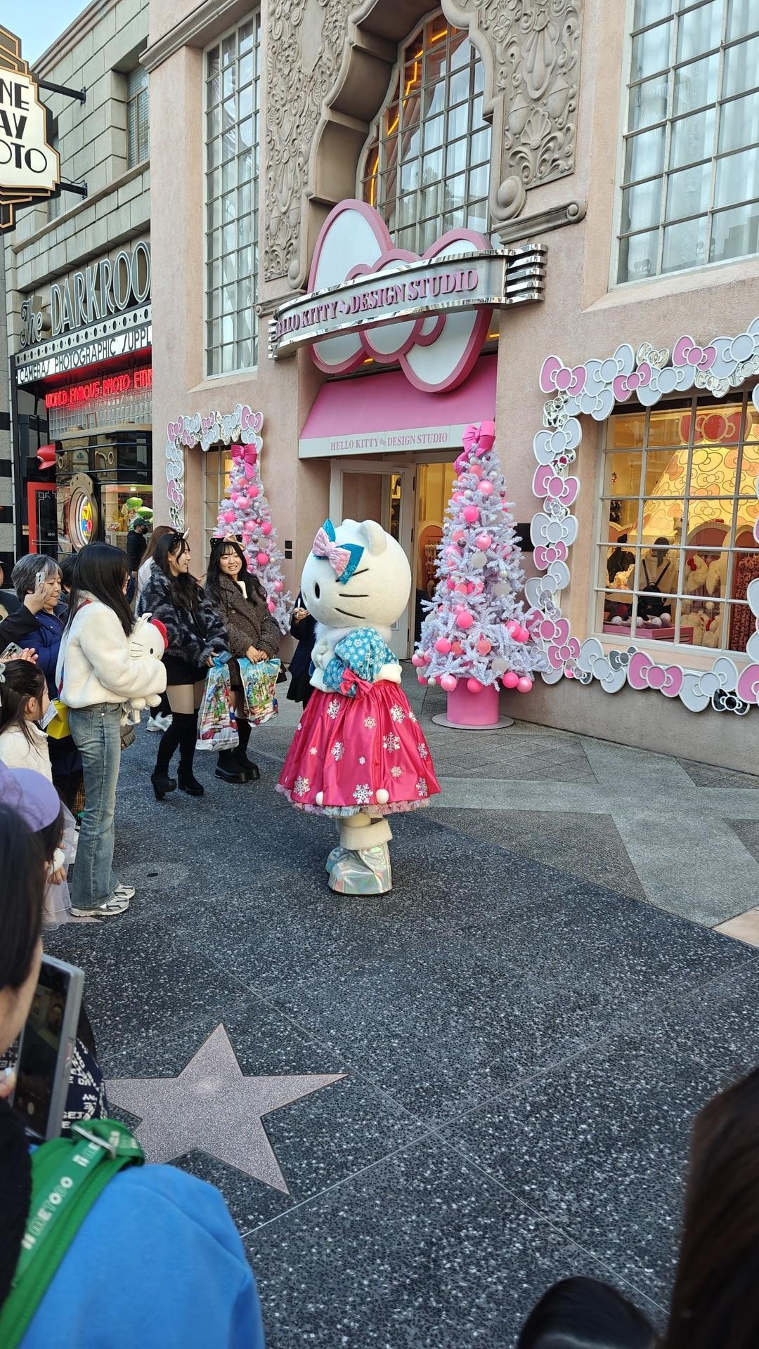 People meeting Hello Kitty character