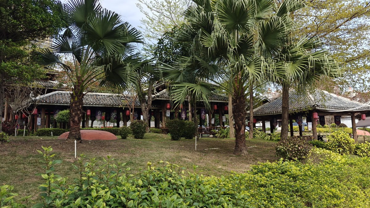 Resort buildings with red lanterns