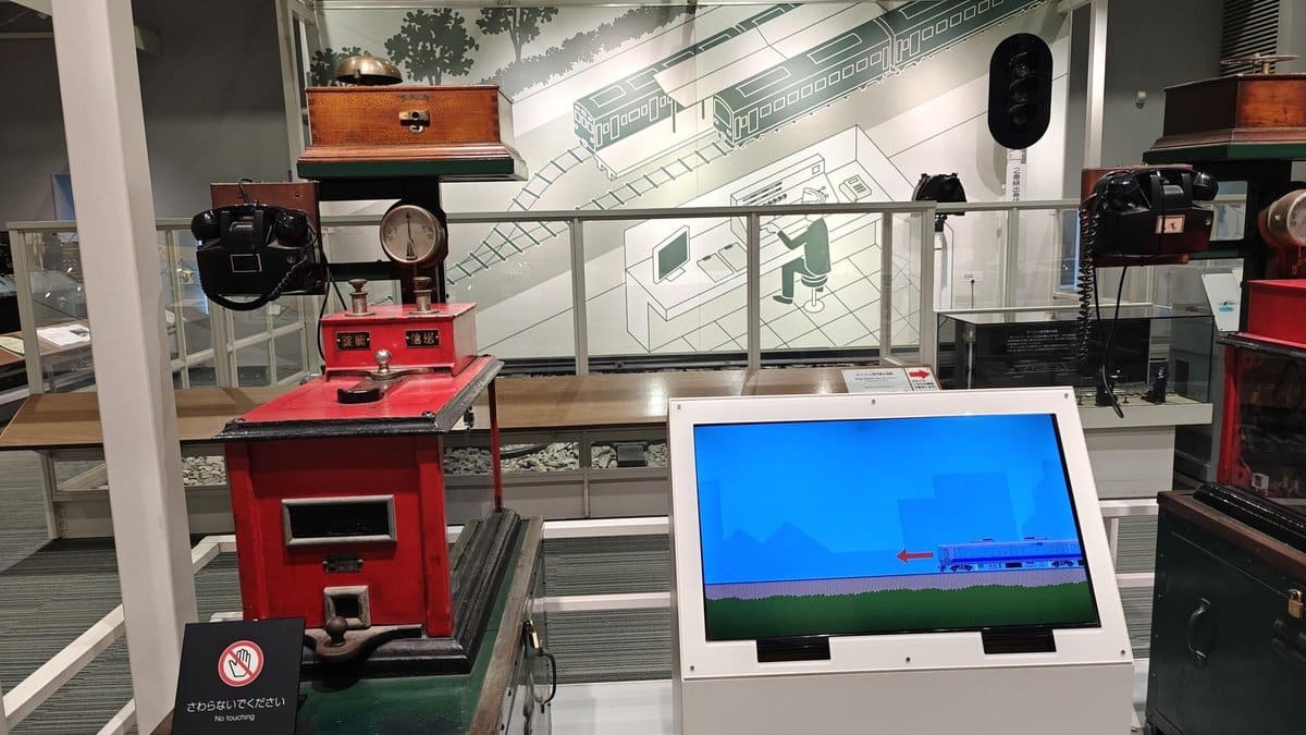 Retro electronics in museum display