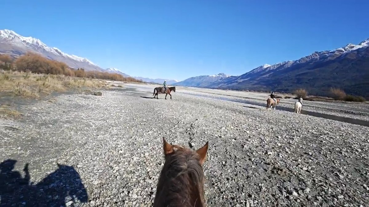 Riding braided river gravel flats