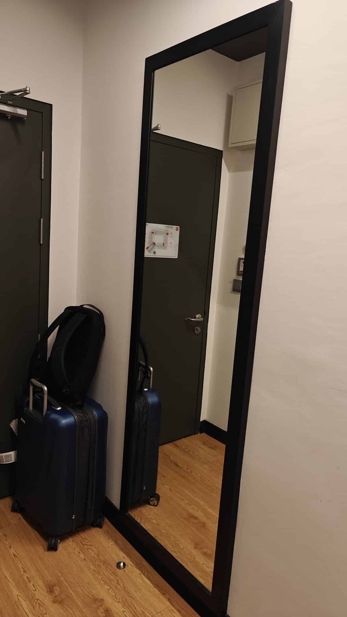 Room entrance with suitcase
