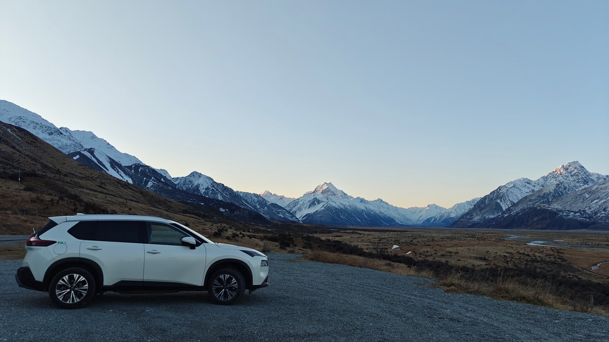 Side profile of rental Nissan X-Trail