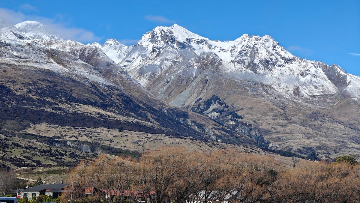 Snow ranges over Glenorchy lake