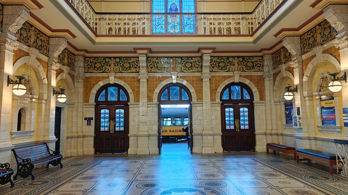 Station tiled ticket foyer