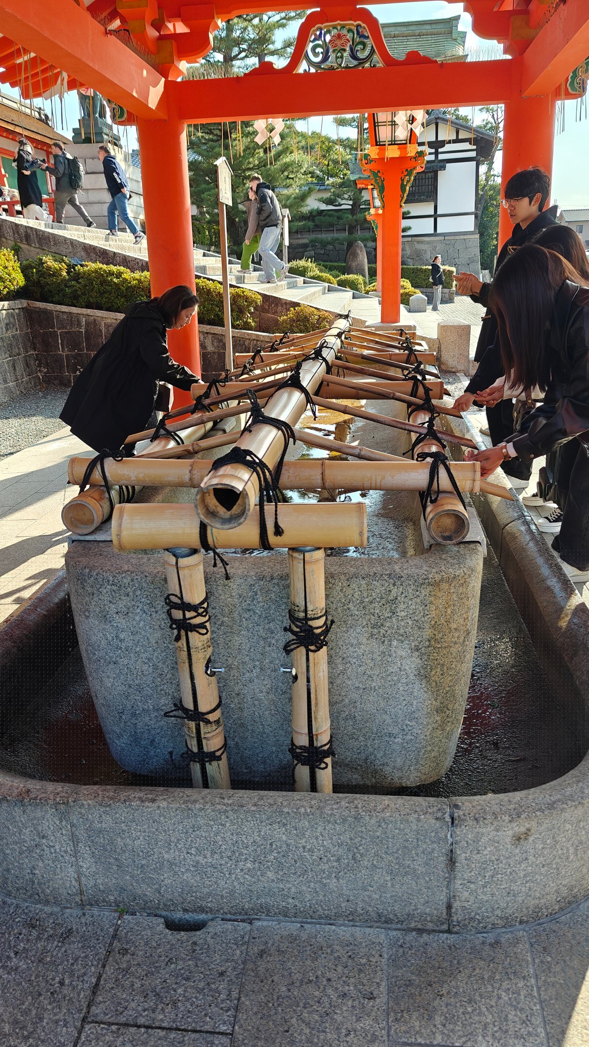 Temizuya purification fountain ladles