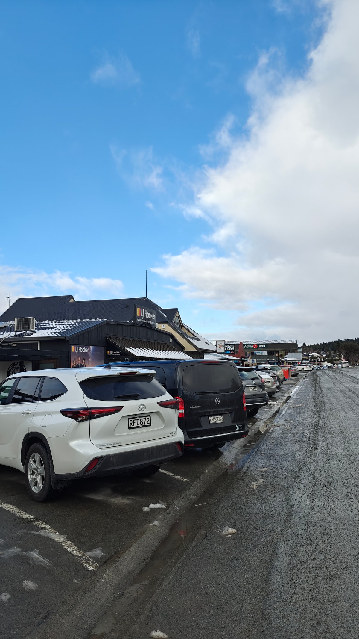 The main street of Lake Tekapo village in