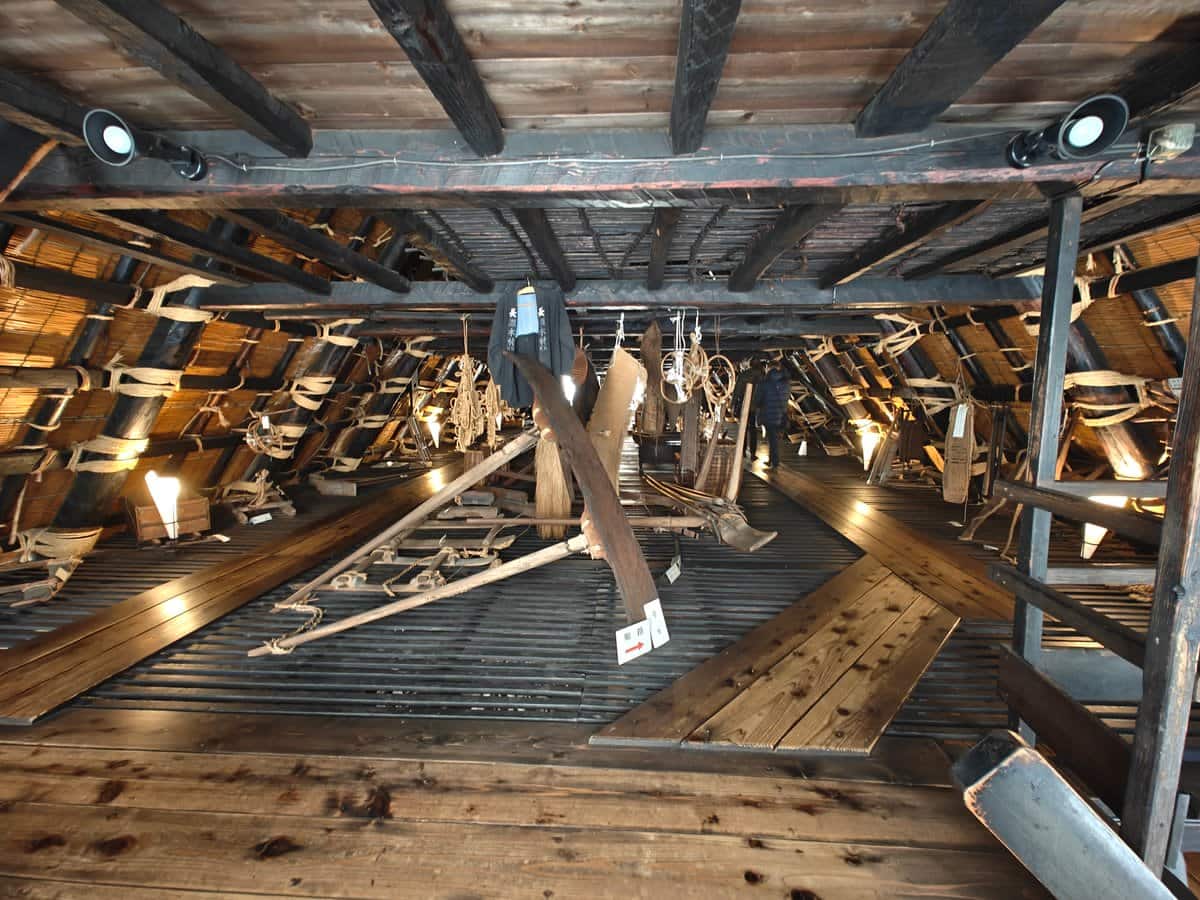 The top attic level under the great gassho