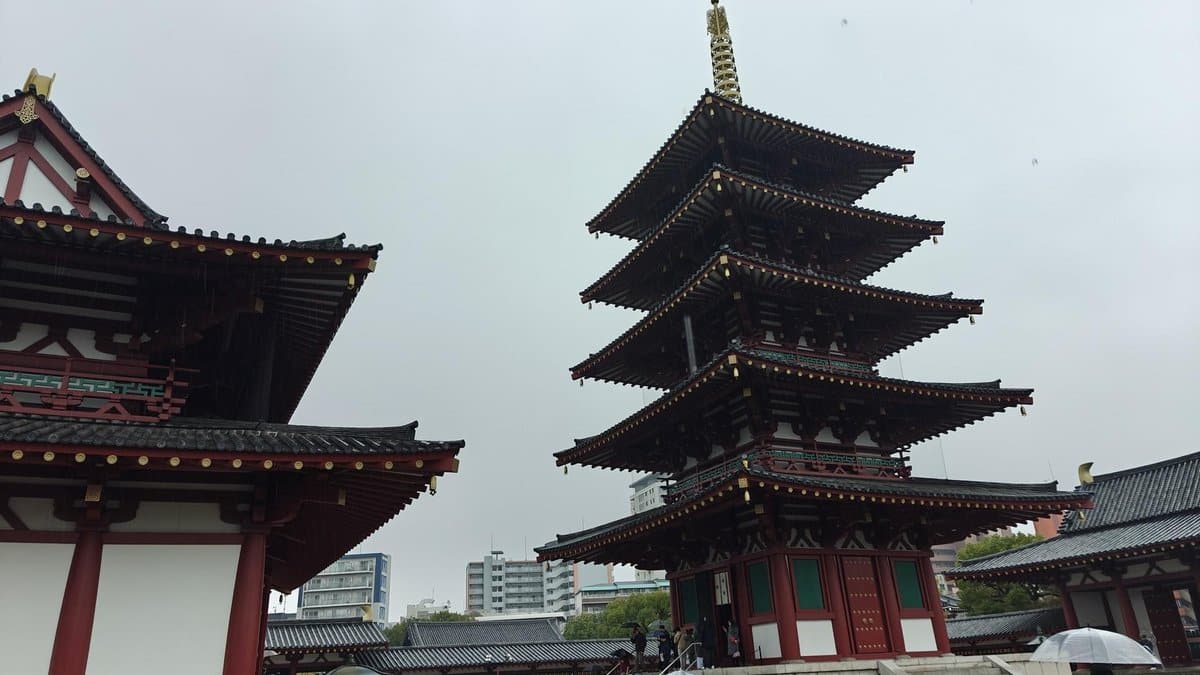 Traditional Japanese pagoda temple