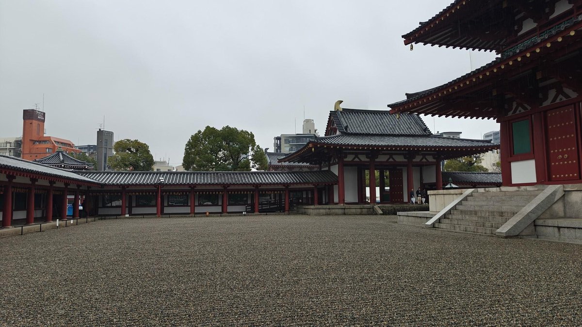Traditional temple courtyard